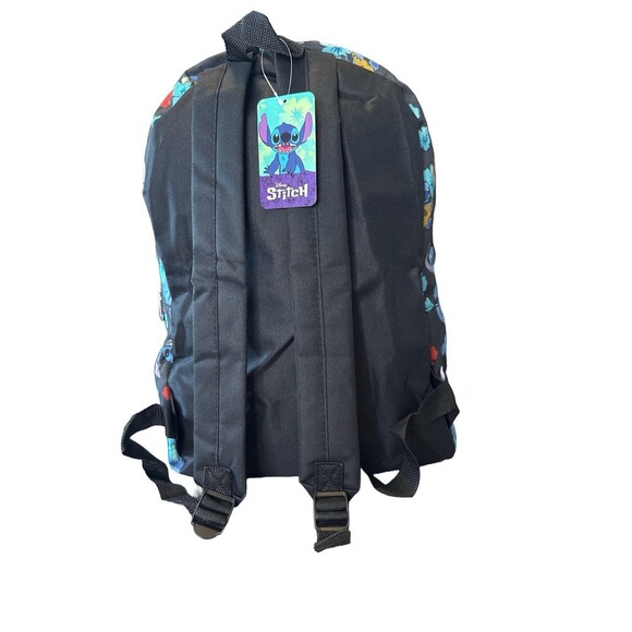 Disney Stitch Backpack NWT Floral Print Hawaiian Stitch School Bag Travel - Picture 2 of 5